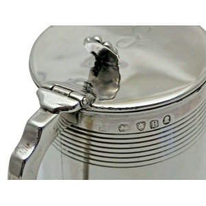 Georgian 1810 Antique Solid Silver Large Tankard Mustard Jam Pot