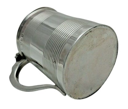 Georgian 1810 Antique Solid Silver Large Tankard Mustard Jam Pot - Image 4