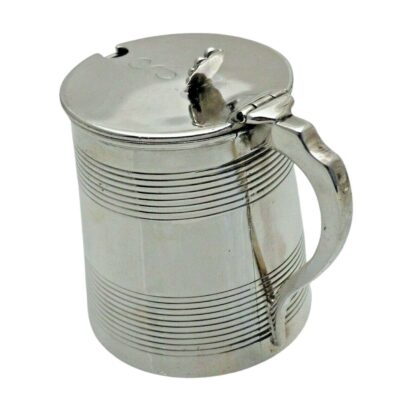 Georgian 1810 Antique Solid Silver Large Tankard Mustard Jam Pot