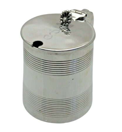 Georgian 1810 Antique Solid Silver Large Tankard Mustard Jam Pot - Image 6