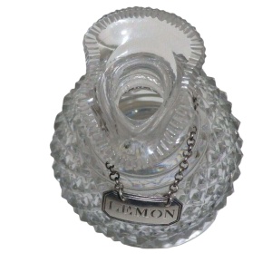 Georgian Antique Solid Silver Lemon Label or Ticket with Decanter