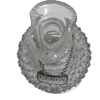 Georgian Antique Solid Silver Lemon Label or Ticket with Decanter