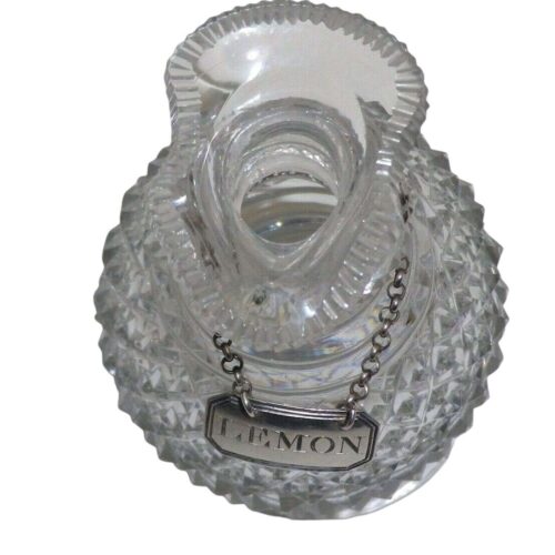 Georgian Antique Solid Silver Lemon Label or Ticket with Decanter