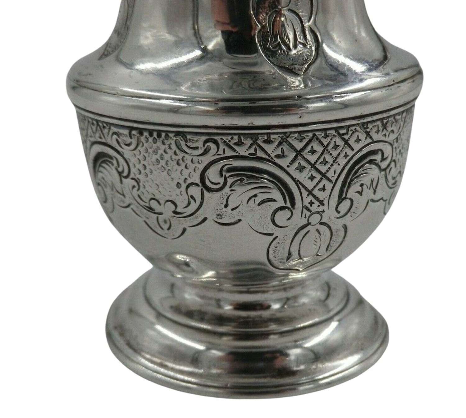 Georgian II 1744 Antique Solid Silver Pounce Shaker Pepper Pot