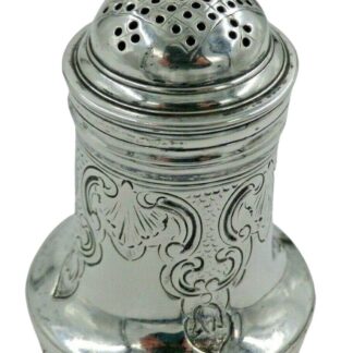 Georgian II 1744 Antique Solid Silver Pounce Shaker Pepper Pot