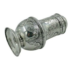 Georgian II 1744 Antique Solid Silver Pounce Shaker Pepper Pot