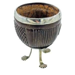 Georgian Solid Silver and Coconut Goblet c1780
