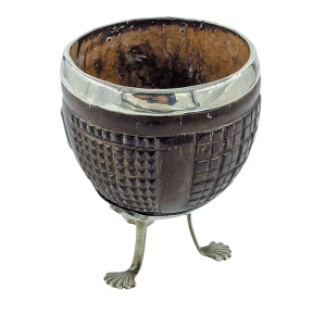 Georgian Solid Silver and Coconut Goblet c1780