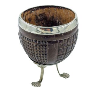 Georgian Solid Silver and Coconut Goblet c1780
