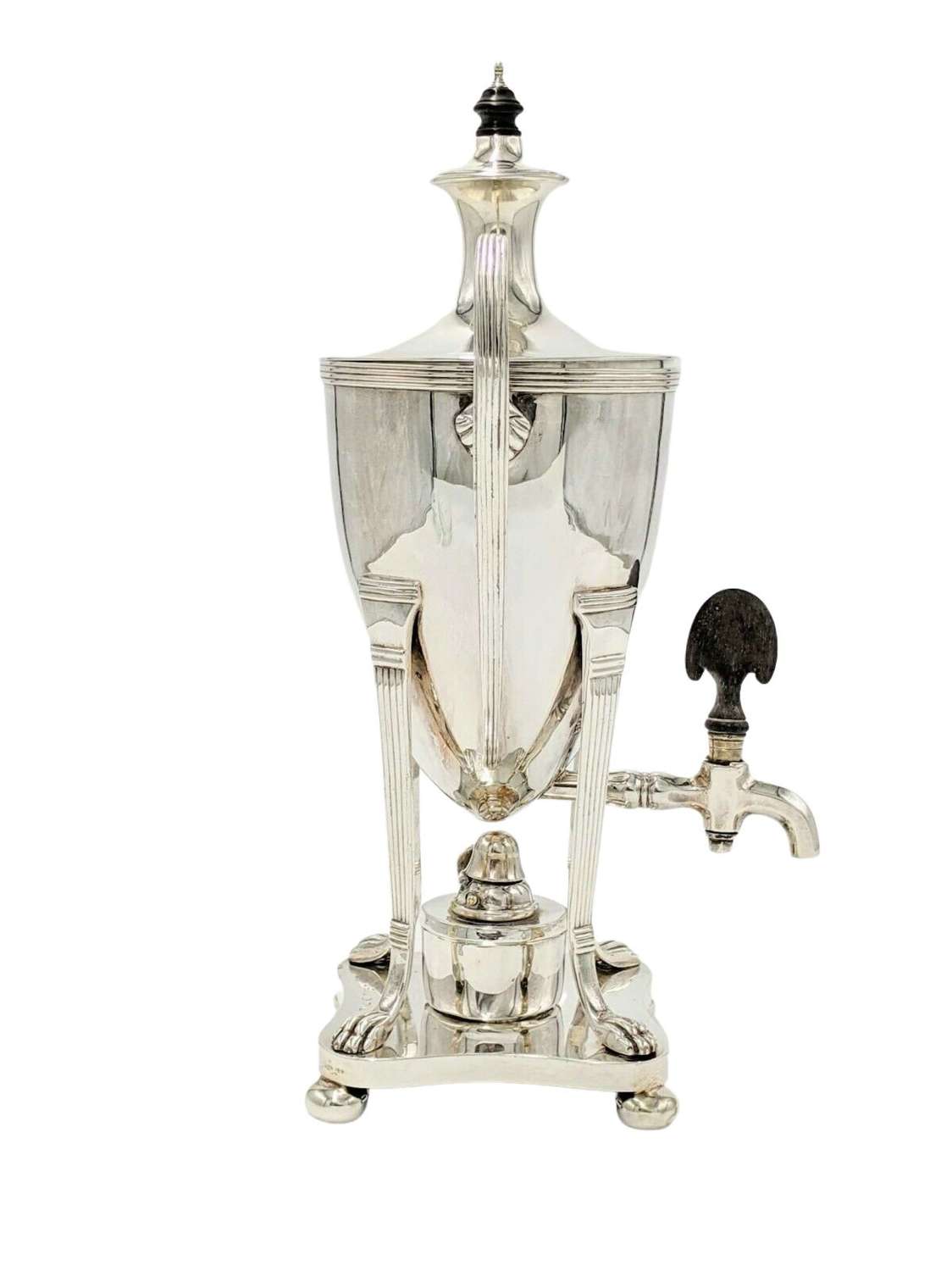 Irish Solid Silver Antique Samovar & Burner 1710g 2 Pint