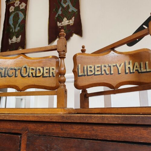 Pair of Edwardian Masonic Meeting Board Signs
