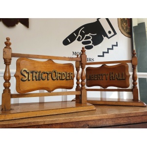 Pair of Edwardian Masonic Meeting Board Signs
