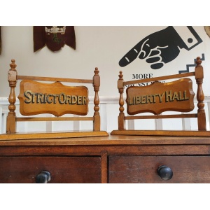 Pair of Edwardian Masonic Meeting Board Signs