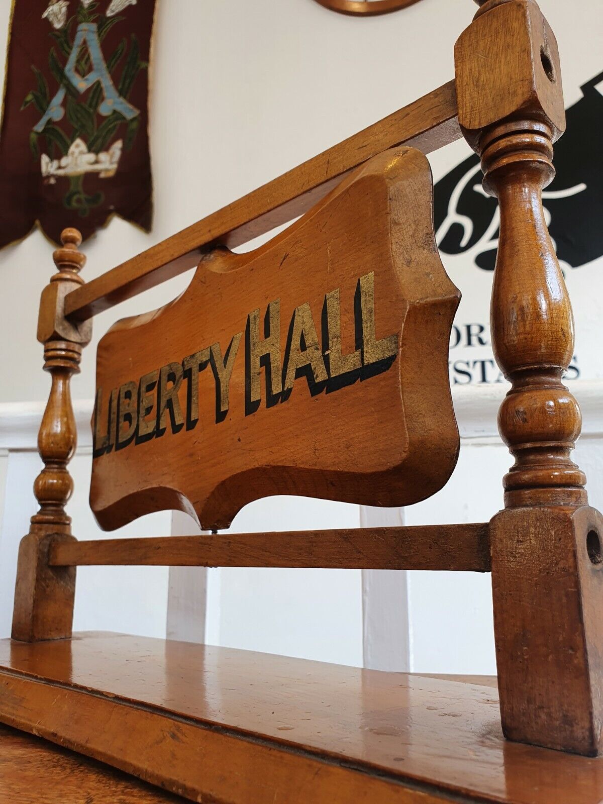 Pair of Edwardian Masonic Meeting Board Signs