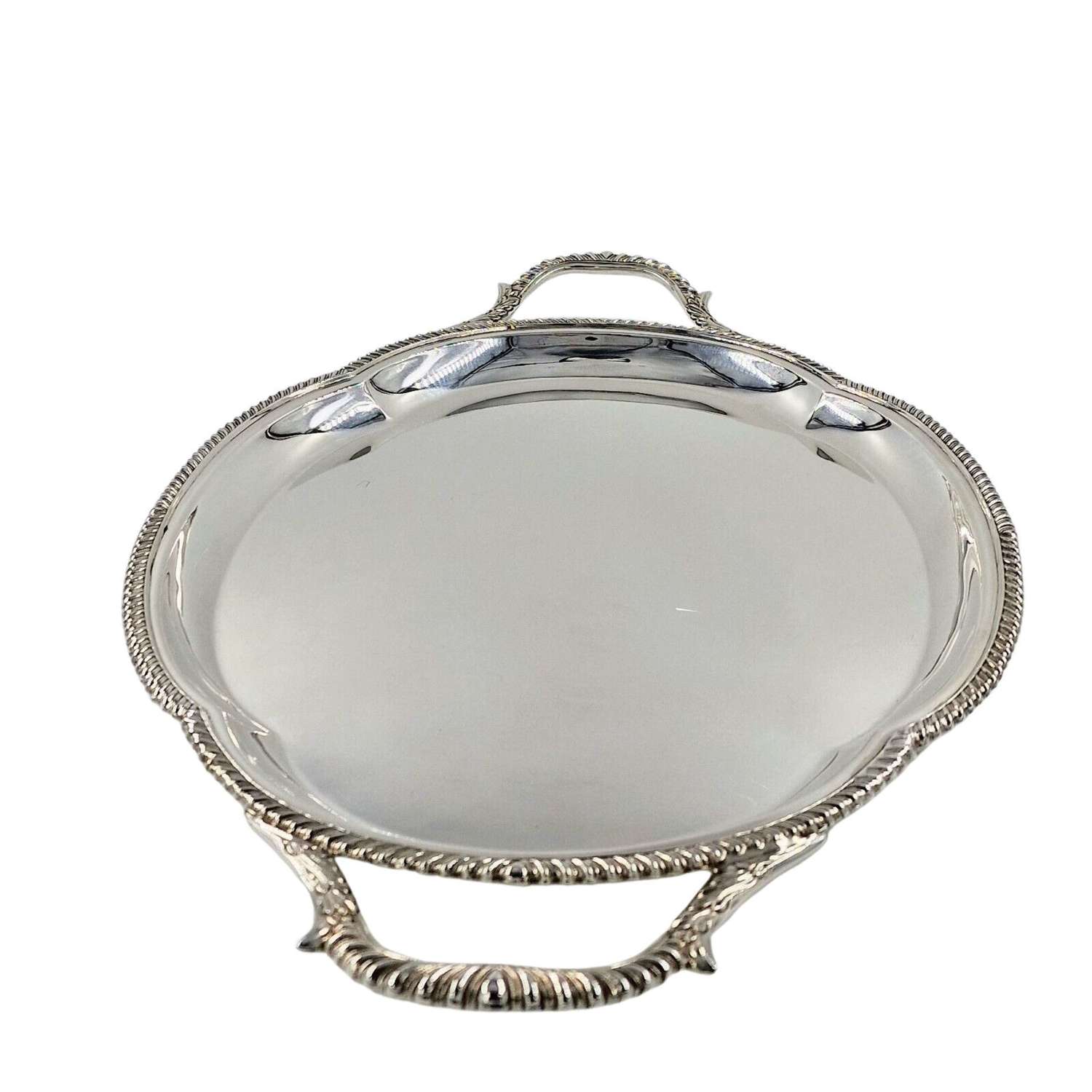 Quality Heavy Solid Silver Tea Set Serving Antique Tray