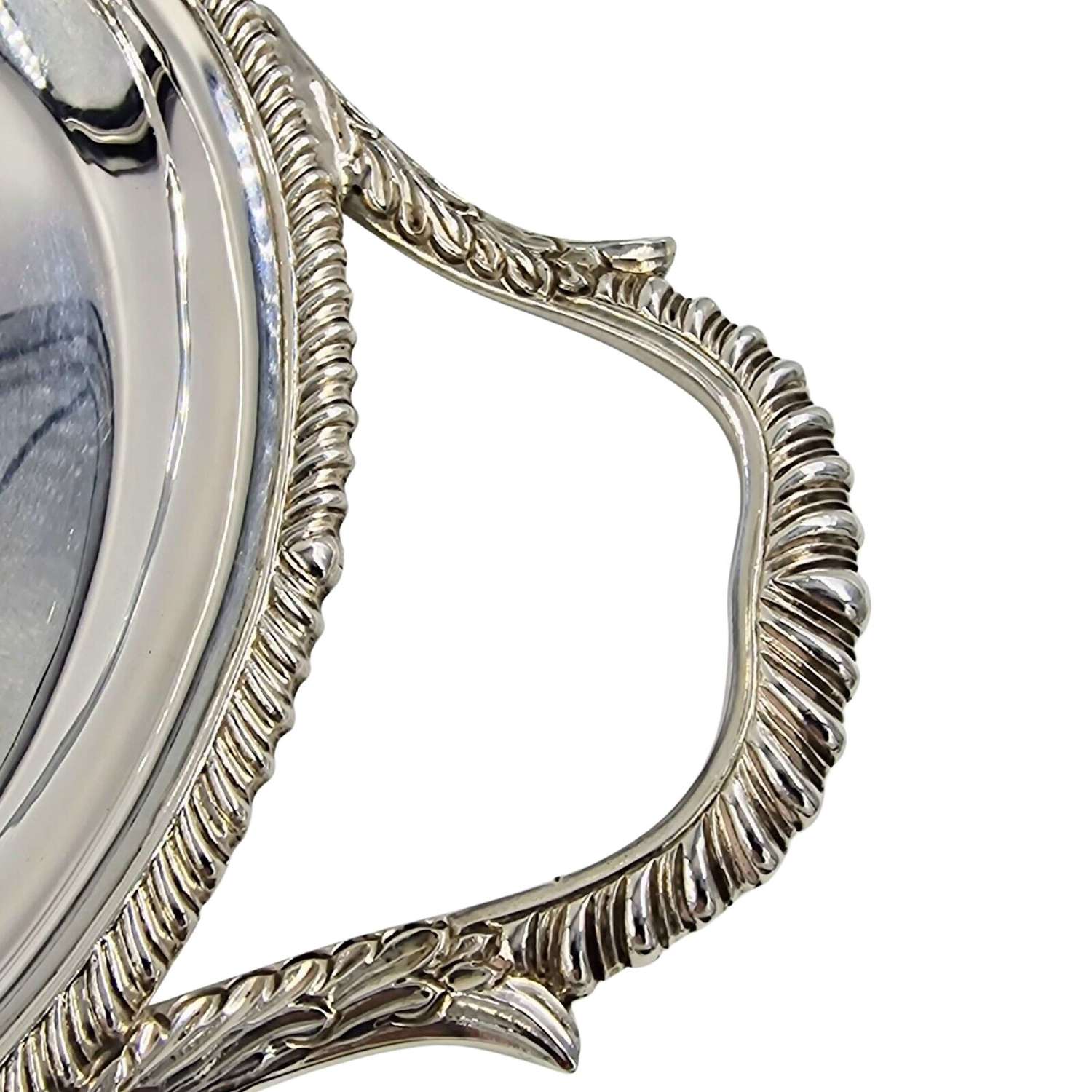Quality Heavy Solid Silver Tea Set Serving Antique Tray