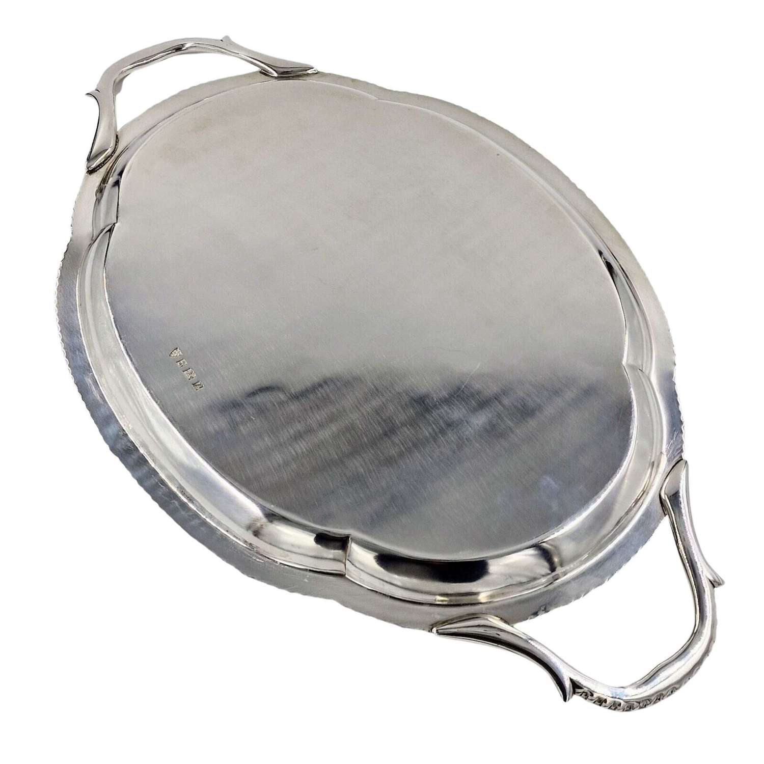 Quality Heavy Solid Silver Tea Set Serving Antique Tray
