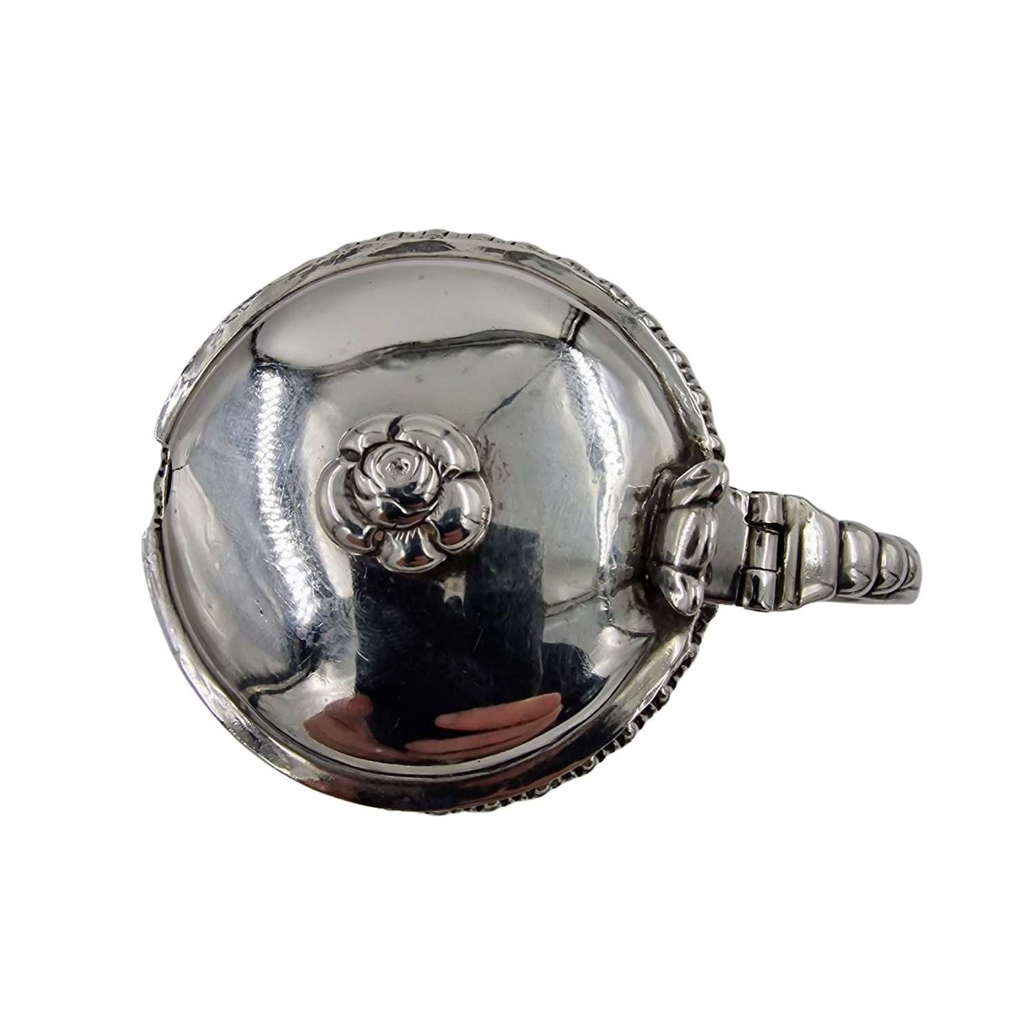 RARE Irish Georgian Solid Silver Mustard Preserve Pot