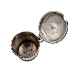 RARE Irish Georgian Solid Silver Mustard Preserve Pot