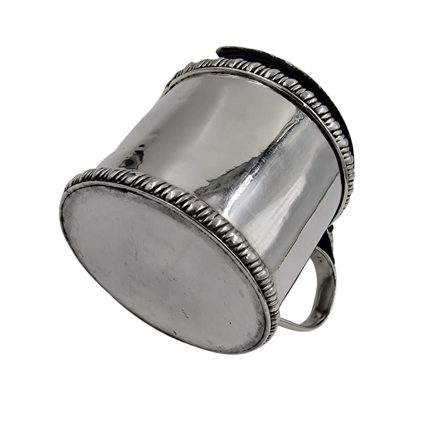 RARE Irish Georgian Solid Silver Mustard Preserve Pot