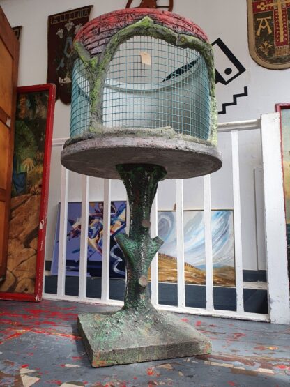 Antique Faux Bois Belgian Aviary Decorative Garden Ornament/Statue - Image 4