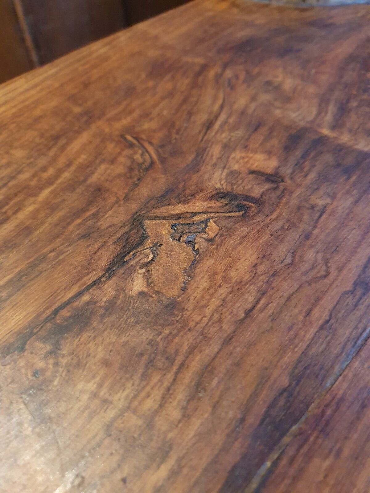 1960s Solid Walnut Brutalist Belgian Coffee Table.