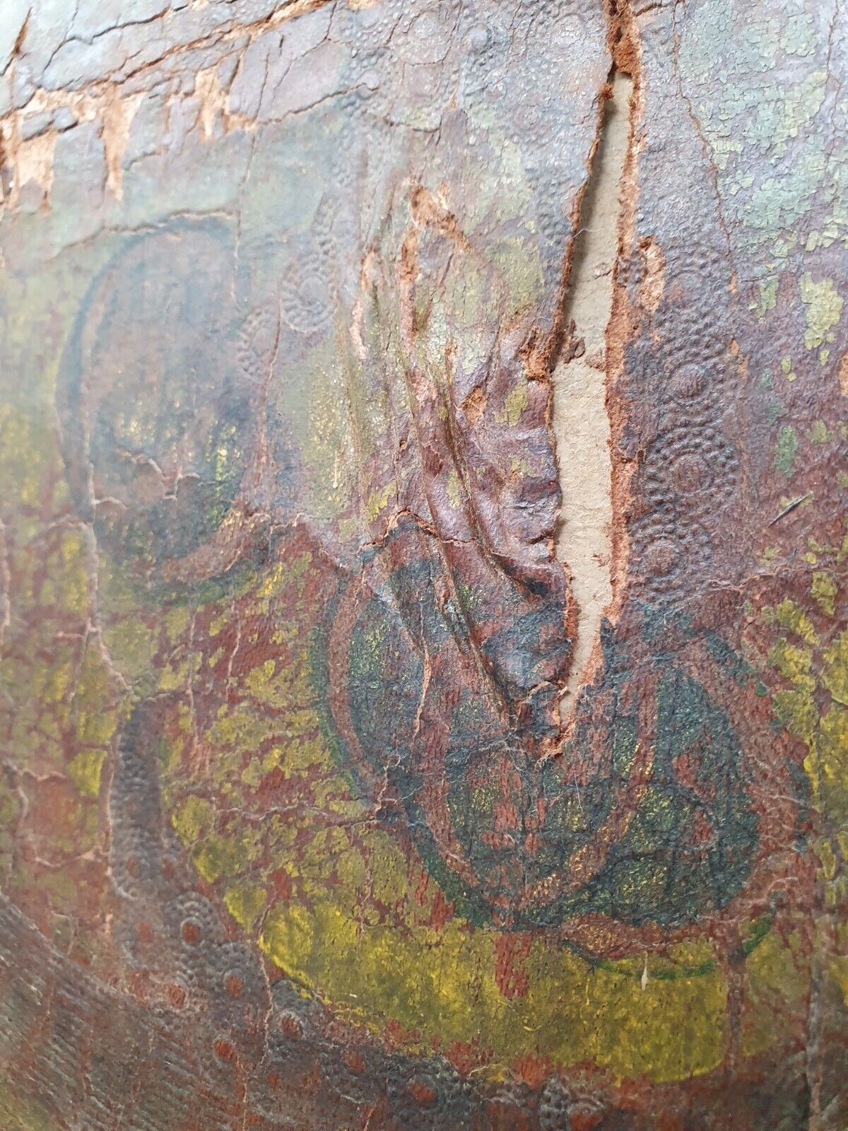 18th Century Swedish Painted Leather Bound Marriage Chest