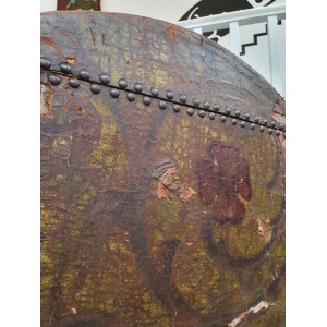 18th Century Swedish Painted Leather Bound Marriage Chest