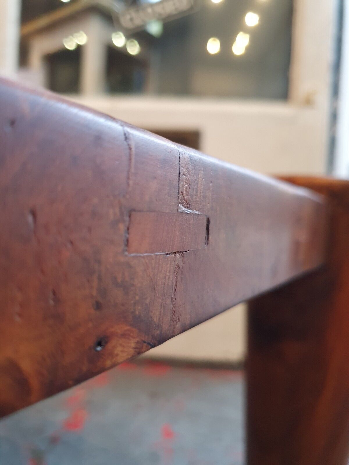 1960s Solid Walnut Brutalist Belgian Coffee Table.