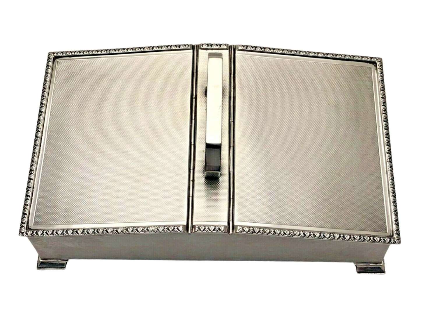 Vintage Silver Cigar Large Box Double or Jewellery Box 805g