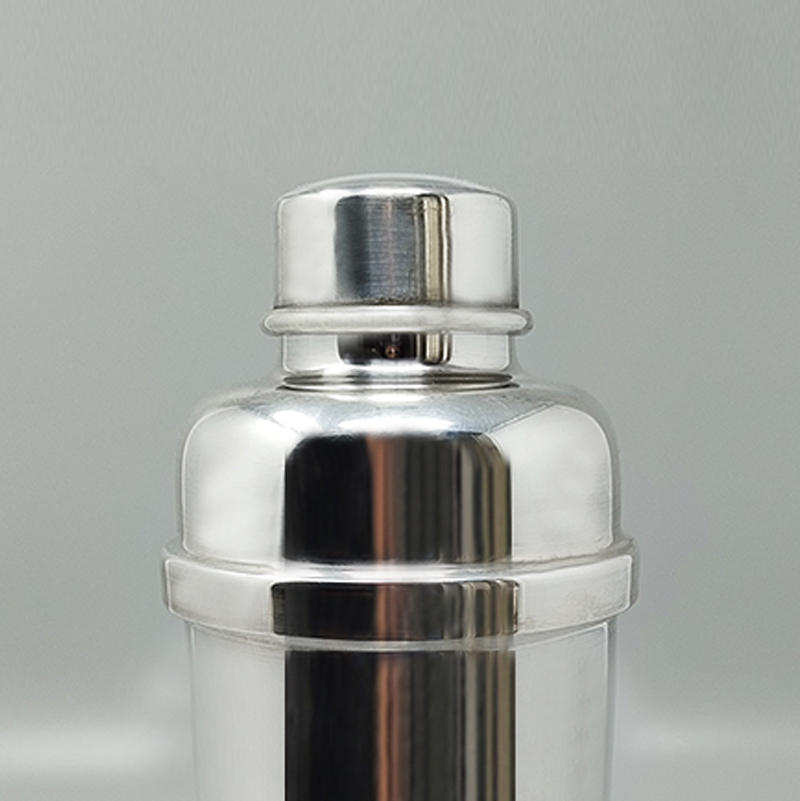 1960s Gorgeous Cocktail Shaker Silver Plated by Zanetta. Made in Italy