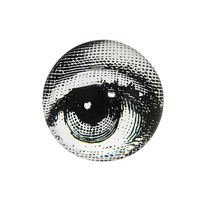 1970s Piero Fornasetti Crystal Paperweight Sphere. Made in Italy