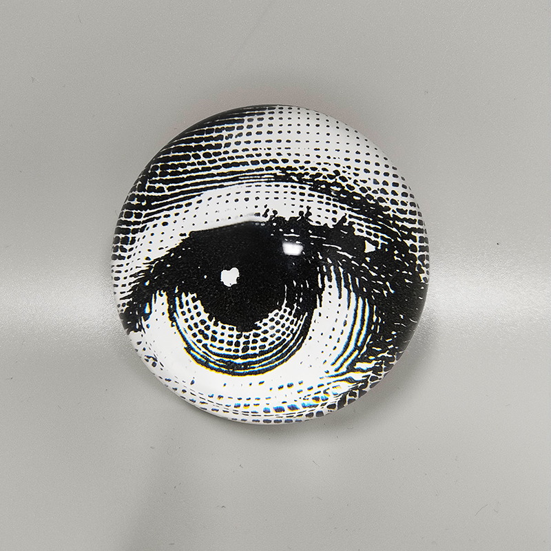 1970s Piero Fornasetti Crystal Paperweight Sphere. Made in Italy