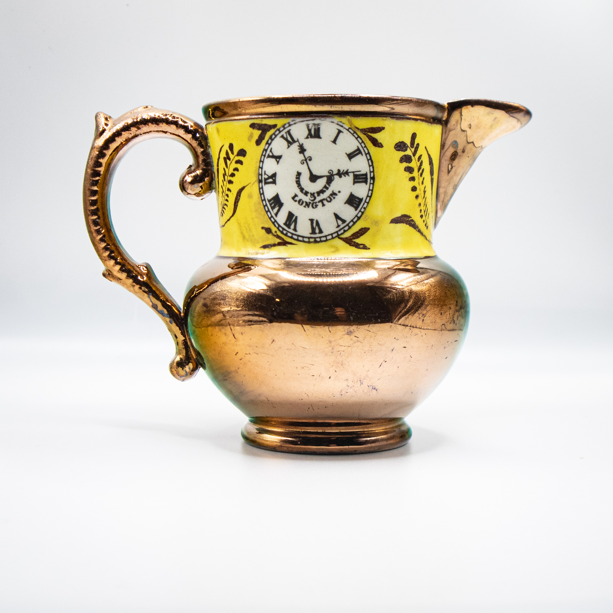 Rare Copper Lustre Jug Advertising Riddle & Bryan