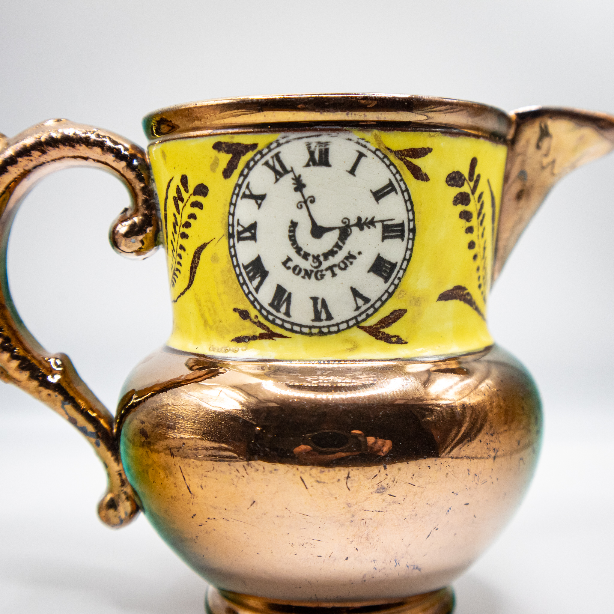 Rare Copper Lustre Jug Advertising Riddle & Bryan