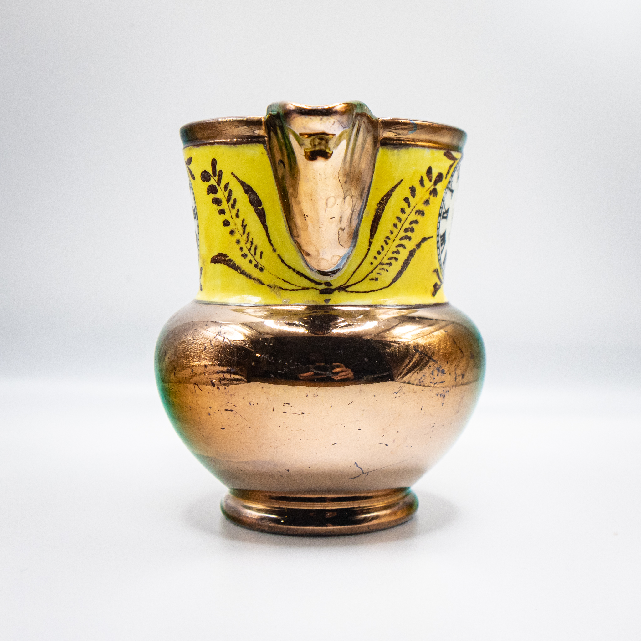 Rare Copper Lustre Jug Advertising Riddle & Bryan