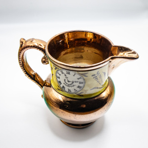Rare Copper Lustre Jug Advertising Riddle & Bryan