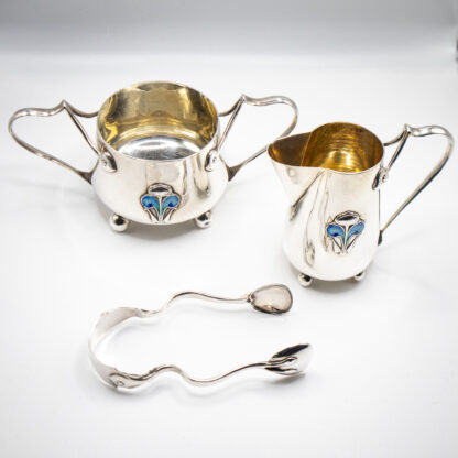 Stunning Art Nouveau Silver Bachelor Trio - Image 2
