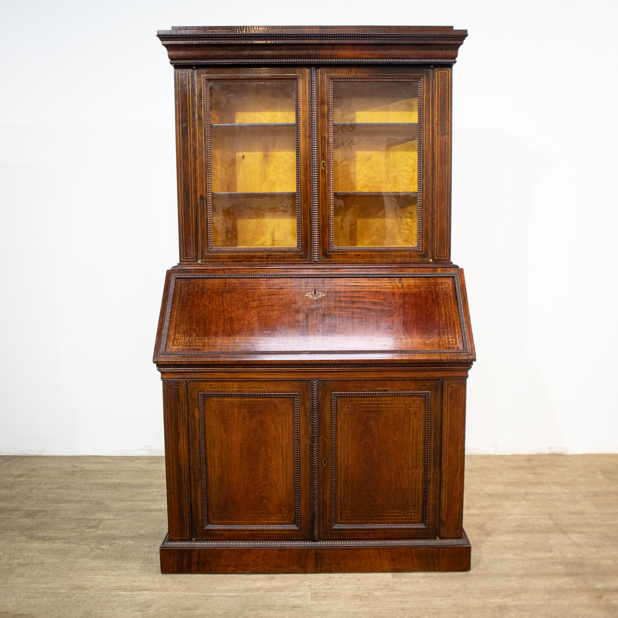 Dutch Rosewood Bureau Bookcase