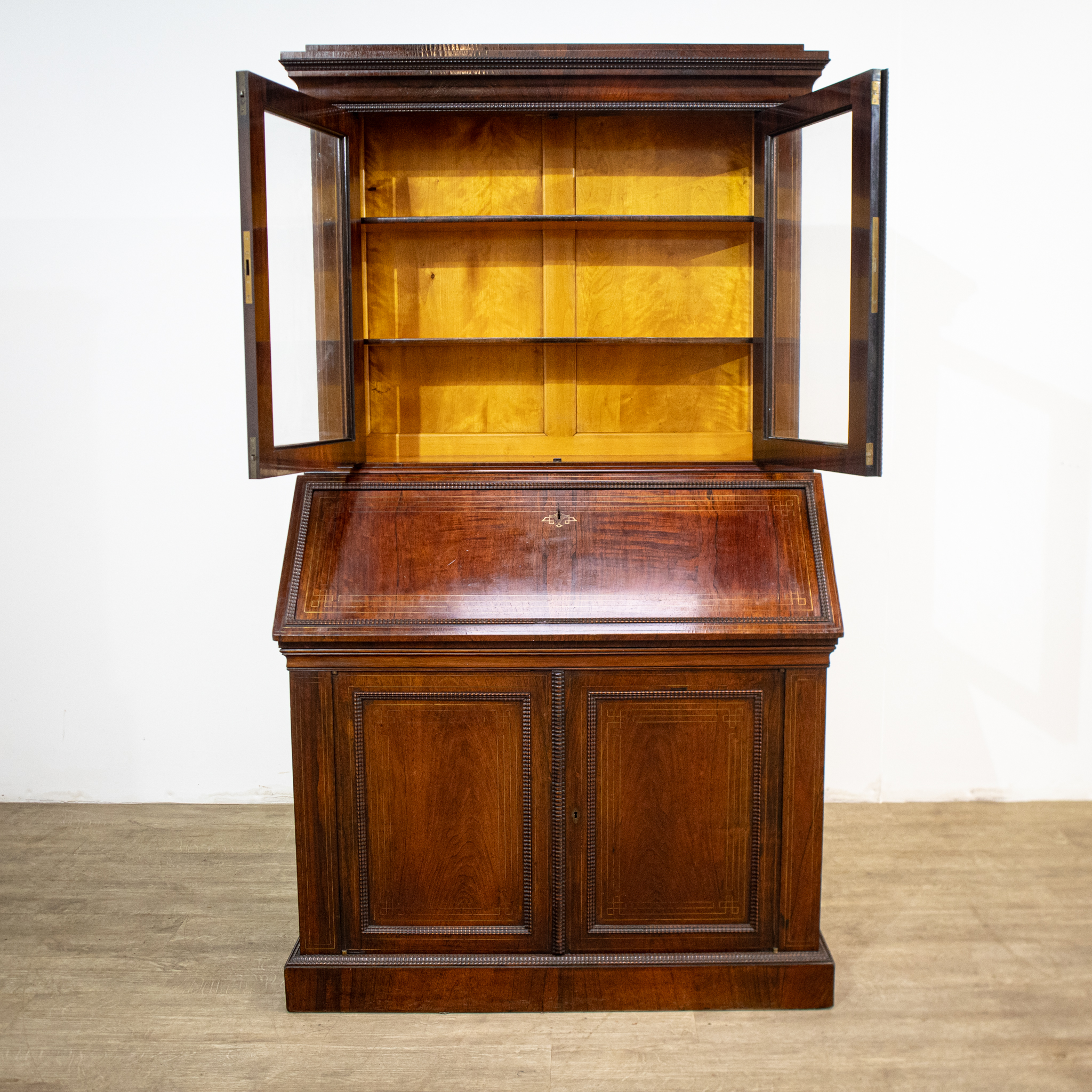 Dutch Rosewood Bureau Bookcase