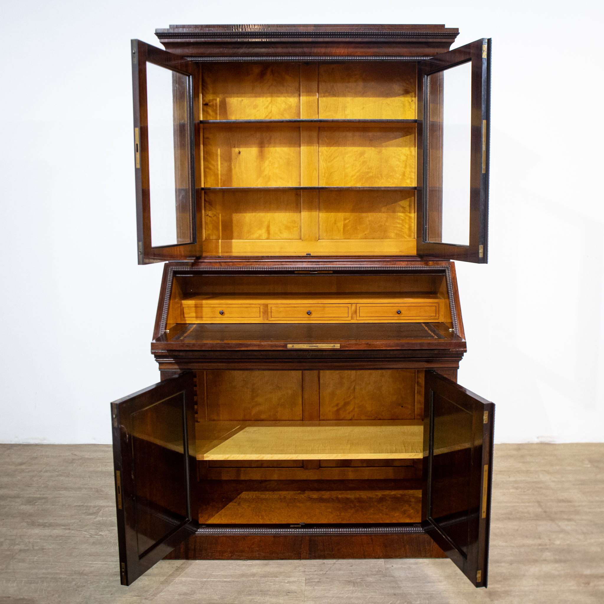Dutch Rosewood Bureau Bookcase