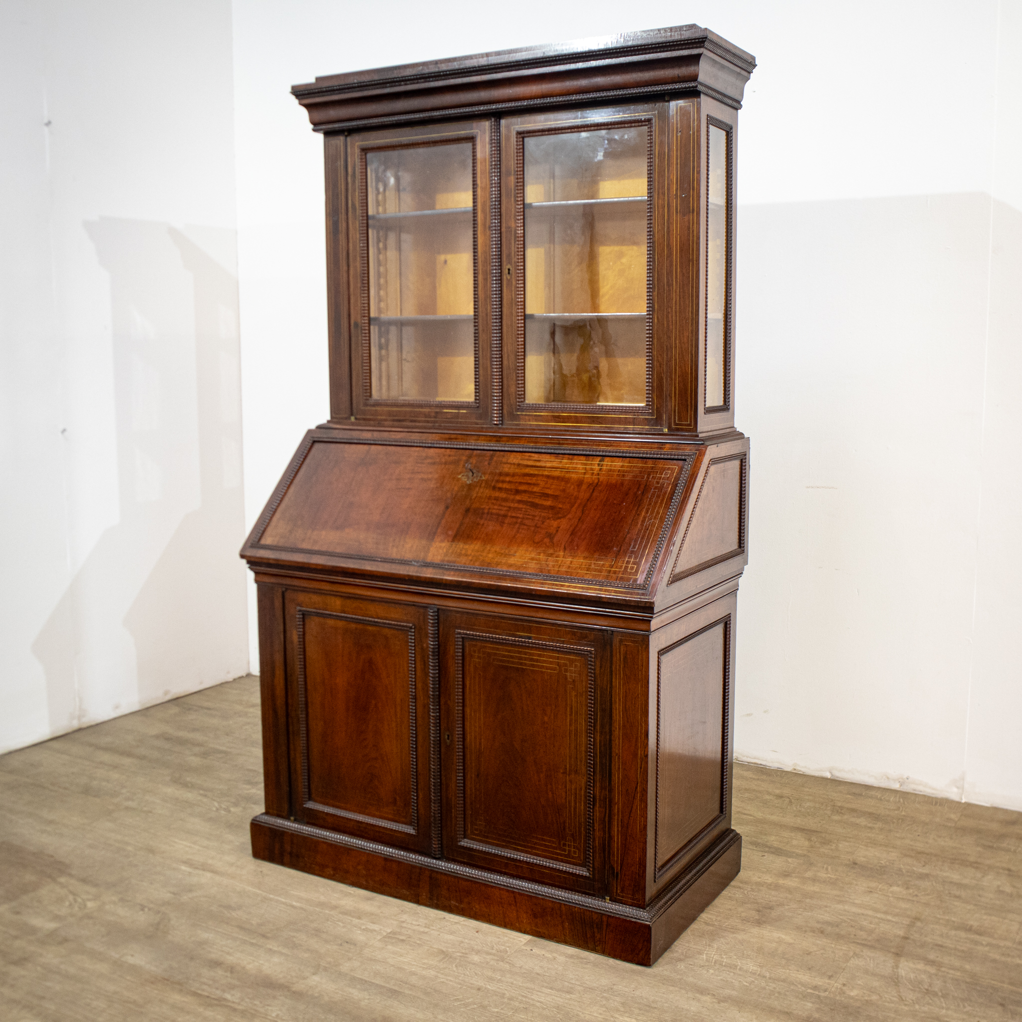 Dutch Rosewood Bureau Bookcase