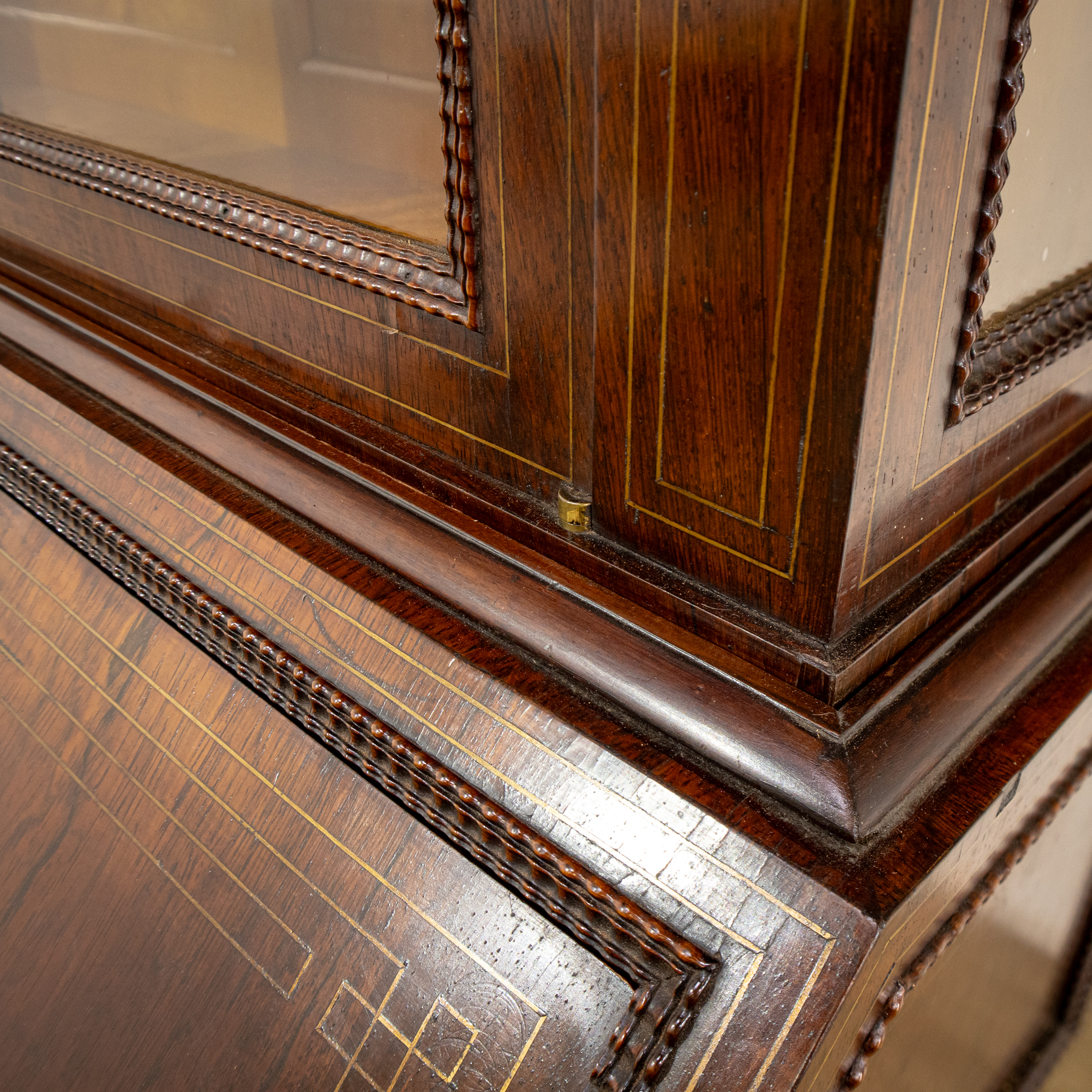 Dutch Rosewood Bureau Bookcase
