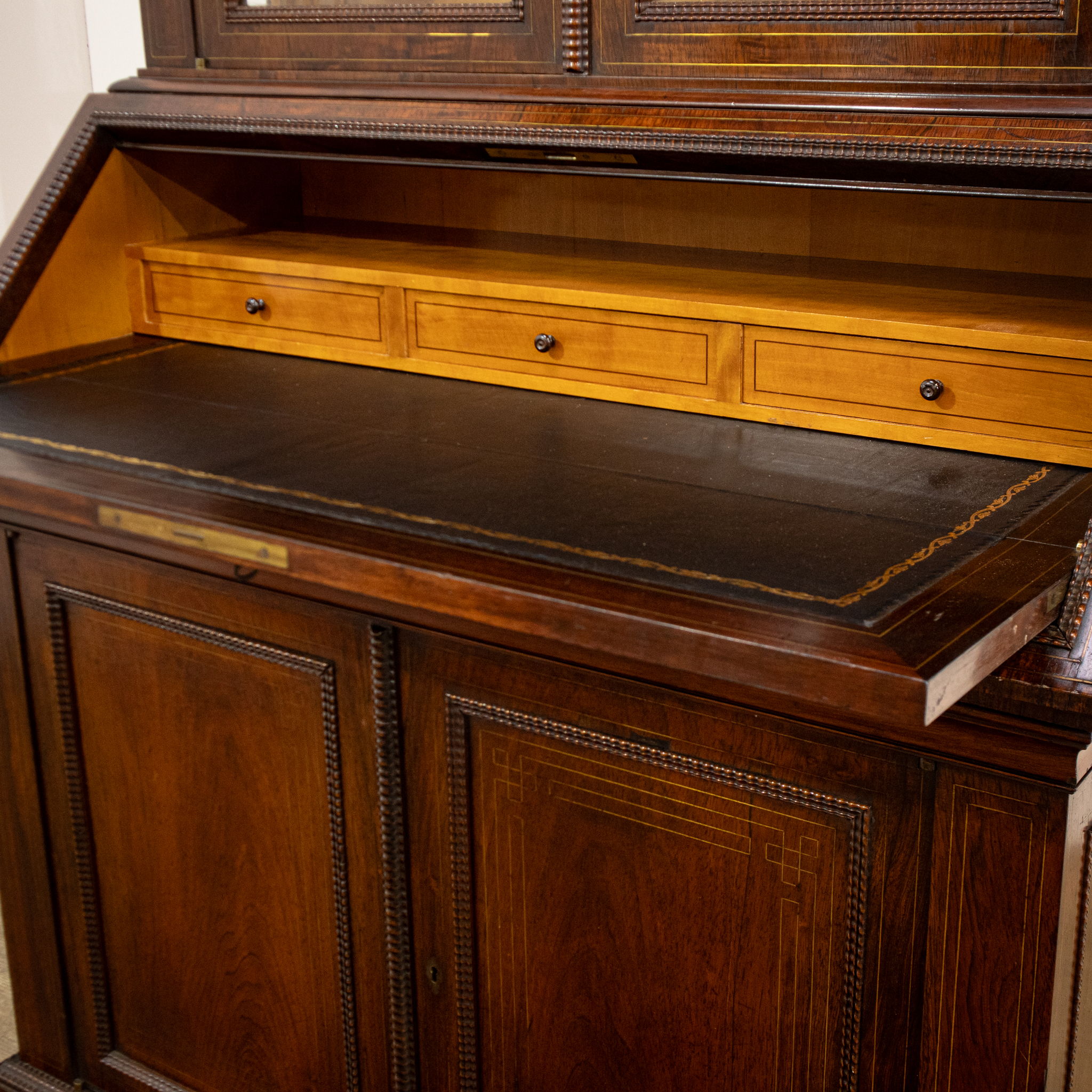 Dutch Rosewood Bureau Bookcase
