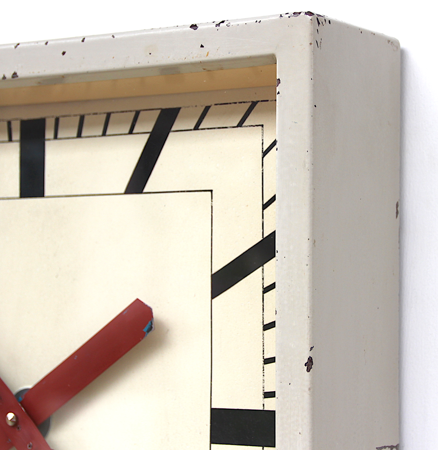 Vintage Square Wall Clock By RFT, 1950s