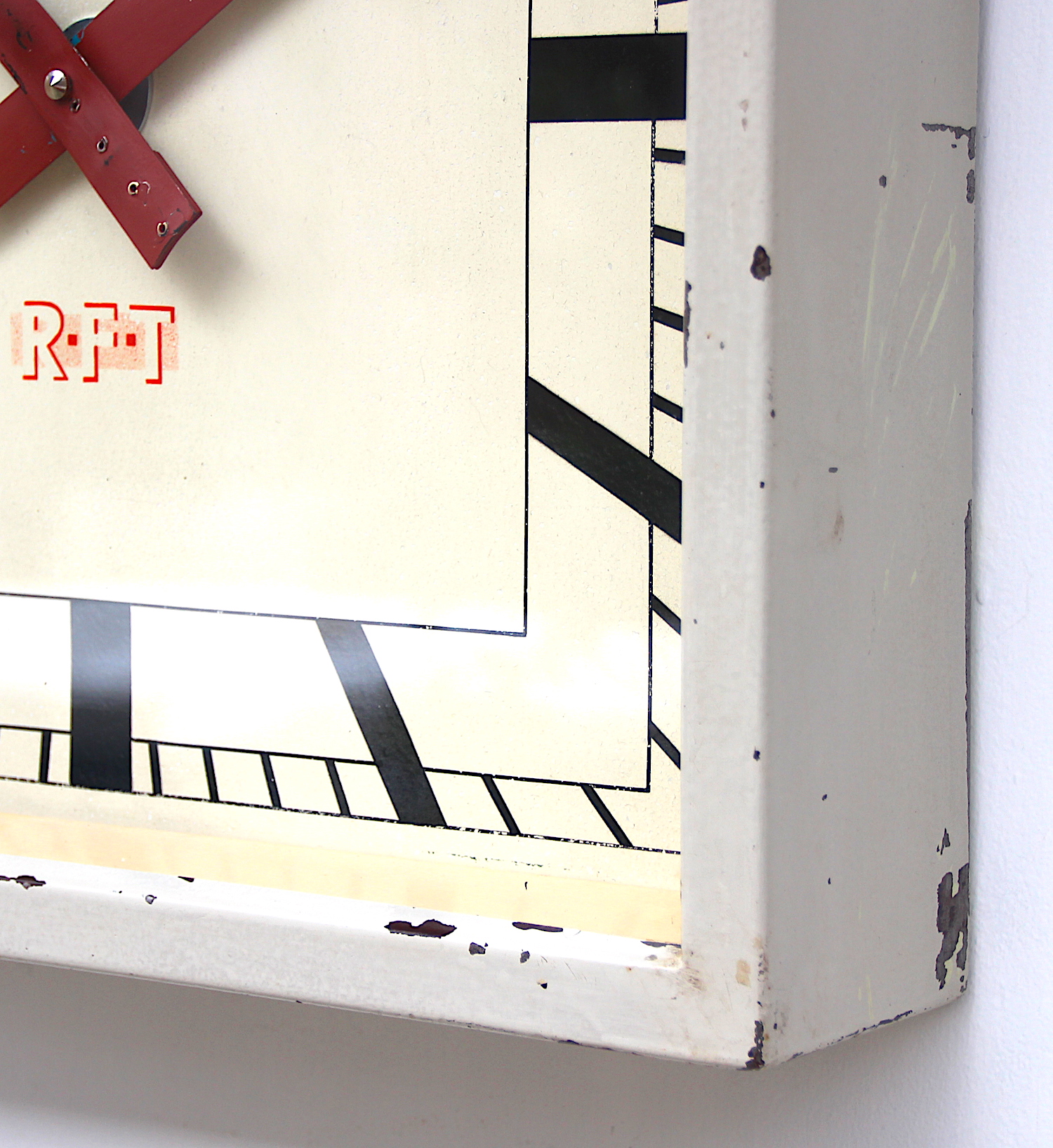 Vintage Square Wall Clock By RFT, 1950s