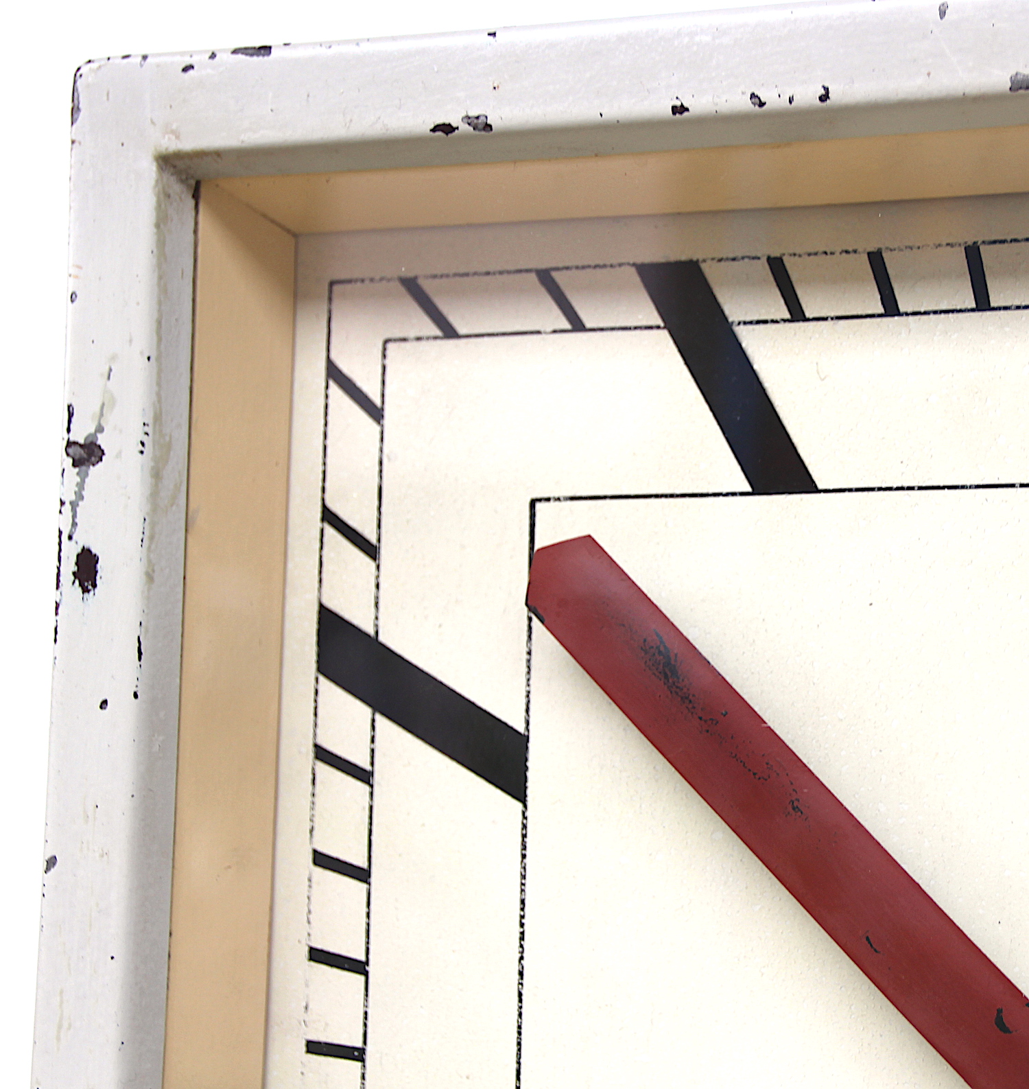 Vintage Square Wall Clock By RFT, 1950s