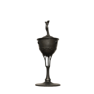 Art Nouveau Pewter Ornamental Vase Stamped B&G Imperial Zinn, 1900