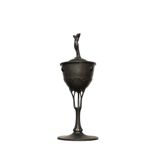 Art Nouveau Pewter Ornamental Vase Stamped B&G Imperial Zinn, 1900