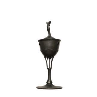 Art Nouveau Pewter Ornamental Vase Stamped B&G Imperial Zinn, 1900
